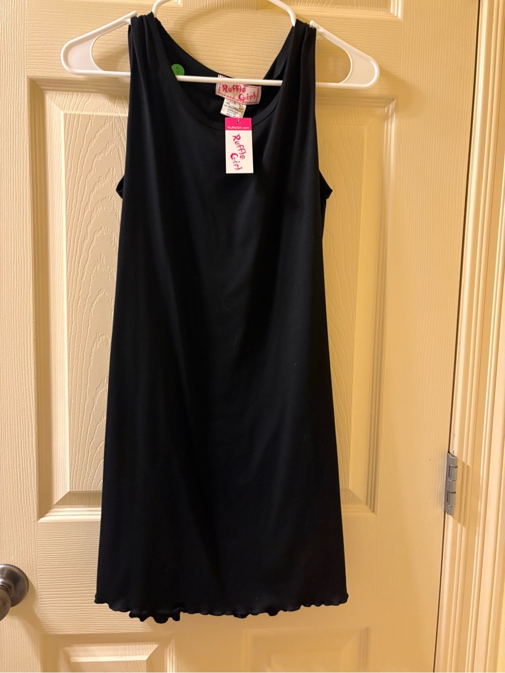Ruffle Girl NWT Black Sleeveless Shift Dress